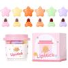 Sonew Set di Mini Rossetti a 6 Colori, Rossetto Opaco Impermeabile a Forma di Stelle Carine Lucidalabbra a Capsula a Lunga Durata per Donne e Ragazze (DR055)
