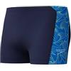Speedo HyperBoom Panel Aquashort per Uomo, Black e Turquoise Gem, 28