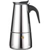 Jumplushion Caffettiera moka in acciaio inox, 2/4/6/9 tazze, compatibile con fornelli a induzione, valvola di sicurezza, manico resistente al calore (300 ml)