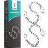 Poprkdre Catena per sedie sospese, Catena di prolunga per sedie sospese, Catena di prolunga per Sacchi da Box da 66cm con Due moschettoni, carico Fino a 250 kg(2 Pack)