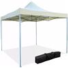 IBK Gazebo Richiudibile Telescopico in Metallo a Fisarmonica 2x2 e 3x3 mt Pieghevole con borsa per Trasporto Colore Beige trasportabile da giardino e mercato (3x3)
