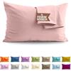 SoNiT home decor SONIT - Set 4 Federe Rosa Cuscino Letto 50x80 cm 100% Cotone con Chiusura a Busta, Morbidi e Traspiranti, Letto Matrimoniale, Fodere Guanciale Lavabili Biancheria Letto, Made in Italy