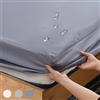 Z-HOM Lenzuolo con angoli elasticizzati, impermeabile, in microfibra, impermeabile, con strato di plastica impermeabile, altezza materasso fino a 30 cm, certificato Öko-Tex (grigio scuro, 160 x 200 x