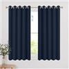 PONY DANCE Tende Oscuranti Cameretta Bambini Moderne 2 Pezzi L 167 x A 137 cm Tende Corte per Finestre Piccole con Anelli Curtain Termica Isolante da Internio, Blu Scuro