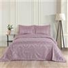 Elart Set di biancheria da letto copriletto 220 x 240 cm e 2 federe 50 x 70 cm, copriletto per 4 stagioni, copriletto in ciniglia, morbido e moderno (rosa)