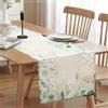 Luziyun Runner da tavolo, runner da tavola con Eucalipto Verde, Moderno runner tavola In Lino Resistente Al Calore, Lavabile,Feste e Vacanze, Decorazione per Interni ed Esterni(40x140cm)