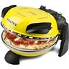 G3 Ferrari G10006 Pizza Express Delizia, Forno Pizza, 1200 W, Termostato regolabile 400°C, Pizza fragrante in 5 minuti, Doppia resistenza riscaldante, Ricettario e Palette inclusi, Giallo