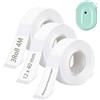 CJMUQHEHH 3 Rotoli 12x40mm Etichette Adesive Termiche, Etichette Termiche Stampante per Stampante termica portatile, Resistenti e Impermeabili, Ideali per Ufficio e Casa per Etichette Termoadesive