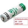 Saft 50 Batterie SAFT Stilo AA litio LS14500 Sensori allarme antifurto