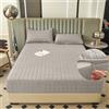 ZHAIJYLI Fodera/Rivestimento per Materasso Matrimoniale con Cerniera 160/170x190 Sfoderabile Copri Proteggi A Sacco Materasso Trapuntato A Cinque Lati Lavabile Lenzuolo Topper Singolo con Zip(170X190+25cm,D)