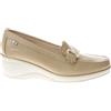 Valleverde Mocassino morsetto con zeppa beige