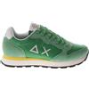 Sun68 Sneaker Tom Solid pelle e tessuto verde