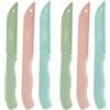 Fllyvly Set di 6 Coltelli da Cucina in Ceramica, Coltelli da Spelucchino con Lama da 80mm, spelucchino,Manico per Tagliare Frutta e Verdura, Inclusa Custodia Protettiva per Ogni Coltello de coltelli cucina