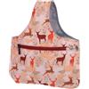 PATIKIL Borsa a Uncinetto, Piccolo Mini Organizzatore di Stoccaggio Filati Accessori e Forniture Maglia Porta Gomitoli a Spalla per Uncinetto, Arancione Cervo