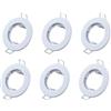 Hsthe Sea Set di 6 cornici per luci da incasso, cornice per montaggio a soffitto, set faretti da incasso, cornici per montaggio in alluminio (LED/alogeno/GU10/MR16/PAR16/50 mm) bianco
