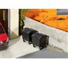 Faller - Set di 2 cestini Neri F180933, Non insegnato