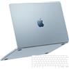 NPUOLS Custodia per MacBook Air 13,6 M5 M4 M3 M2, Celeste Semitrasparente | Come il Colore Originale Cover Rigida per Mac Air 13,6 A2681 A3113 A3240 A3449 2026-2022 con Protezione Tastiera Versione UE