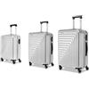 R Roncato Trolley FIBRA, espandibile (ARGENTO, SET 3 TROLLEY)