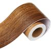 LACHEERY 7.6cm x 1500cm Bordi per Carta da Parati Legno Marrone Progressivo Bordi Adesivi per Pareti Muro Impermeabile per Specchio Porta Cucina Pellicola Adesiva per Mobili Legno Marrone Scuro