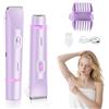 Feelhap Rasoio Elettrico Donna, 2 in 1 Rasoio Elettrico Corpo, Depilatore Corpo Donna a Secco e Bagnato, IPX7 Impermeabile Epilatore per Zona Bikini Epilatore Viso Epilatore Senza Fili (Viola)