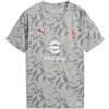 PUMA A.C. Milan - Maglia Prematch Bambino, Maglia Gara Pre-Partita, Stagione 2025/2026, Prodotto Ufficiale, Bambino, Grigio, 10 Anni
