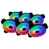 TALIUS, TECH 4 U Talius Iris Spectrum ARGB/Cronos Ventola 120 mm Effetti Sweep Puls Spirale Doppio Anello LED Connettore 6 Pin (6 FAN BLACK)