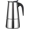 Jumplushion Caffettiera moka in acciaio inox, 2/4/6/9 tazze, compatibile con fornelli a induzione, valvola di sicurezza, manico resistente al calore (450 ml)