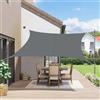 SUNNY GUARD Vela ombreggiante Impermeabile 3x3m Tenda a Vela Rettangolare,Tenda da Sole per Esterno Protezione Raggi UV per Giardino Esterno terrazza,Antracite scuro