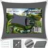 KANWOD RELY ON QUALITY KANWOD Vela Ombreggiante Impermeabile Rettangolare, 2 x 2 m, Protezione UV, Tessuto 180 g/m², Telo Ombreggiante Esterno per il Balcone, la Terrazza e il Giardino, Grigio