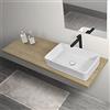 Inbagno Mensola sospesa per lavabo Bagno da appoggio, Larghezza 60/80/110/140, Serie Master con Rivestimento Idrorepellente (Rovere Rustico, Mensola 140 cm)