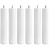 DUÉRMETE ONLINE - Set di 6 gambe in legno per base rivestita, cilindriche filettate, altezza 25 cm, colore bianco