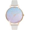 Olivia Burton Orologio Analogico al Quarzo da donna con cinturino in pelle Grigio - OB16US47