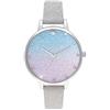 Olivia Burton Orologio Analogico al Quarzo da donna con cinturino in pelle argentato - OB16US49