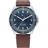 Tommy Hilfiger Orologio Analogico al Quarzo da Uomo con Cinturino in Pelle Marrone - 1791905