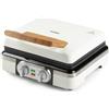 DOMO DO9280W - Piastra per waffle - Macchina per waffle belghe - Rivestimento antiaderente - 1520W - Bianco