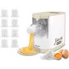 BEPER P102SBA500 Macchina Automatica per la Pasta Fresca, Pasta maker,200W, 320 g di Farina, 8 Trafile diversi formati, Display per il funzionamento, Include Misurino e Spatola