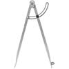 QWORK® Compasso a punta 300 mm, regolabile bussola con aletta di bloccaggio e portapenne, compassi, per carpenteria