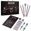 Disney Stitch Set Cancelleria Quaderno Appunti Astuccio Matite e Penna Sfera o Blocco Note Matite Colorate e Accessori Scuola (Nero)