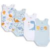 Chicco Set Body Senza Maniche In Cotone Unisex - Bimbi 0-24, Azzurro, 1 mese