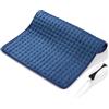 CURECURE Cuscino Termoforo Elettrico con Spegnimento Automatico 50 x 60 cm spalla, collo e schiena 5 Livelli di Temperatura, Riscaldamento Rapido, Confortevole e Morbido, Protezione Contro il Surriscaldamento