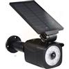 Swsdee Telecamera Finta Da Esterno,con Luce Solare LED Lampeggiante,con 3 Modalità di Illuminazione, Impermeabile Ip67 con Sensore di Movimento,per La Protezione Balcone Patio Esterno (Tutto in uno)