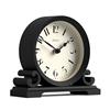 Jones Clocks® Saloon Orologio a camino | Piccolo design tradizionale a doppia scorritura | Nero | Stile classico contemporaneo per scrivania, tavolo, mensola o comodino