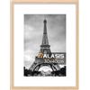 Walasis Cornice portafoto in legno Passepartout: cornice per poster collage - cornice con vetro acrilico (naturale, 30 x 40)