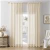 Softalker Stores - Tende moderne per soggiorno, con passanti, 225 cm, lunghezza 140 cm, colore: bianco, set da 2