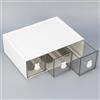 QWORK® Porta The Bustine Impilabile 23 x 17 x 8 cm, 3 Cassetti, Organizer Cucina in Plastica