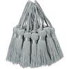 AebDerp 30 mini ciondoli con nappe di seta per fai da te, piccoli accessori da appendere, per segnalibri fai da te, da donna, gioielli, chiavi, catena, tenda personalizzata, regalo di nozze (Grigio scuro)