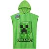 MINECRAFT Asciugamani Bagno con Cappuccio Asciugamano Doccia Ragazzi Creeper Accappatoio Poncho Bambino Telo Mare Bambini Idee Regalo (Verde, 6-9 Anni)