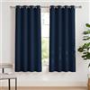 PONY DANCE Tende Oscuranti per Salotto Finestre Moderne 2 Pezzi L 140 x A 160 cm Tenda Termica Isolante Cameretta Bambina Corta Curtains Soggiorno con Anelli, Blu Scuro