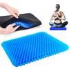 Norhogo Cuscino per Seduta in Gel, Cuscino per Sedile in Gel Spesso Traspirante Anti decubito con Rivestimento Antiscivolo, cuscino gel per Casa Ufficio Sedia Sedile per Auto Sedia a Rotelle, 42x36cm