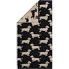 Cawö Home We Love Dogs 6246 - Asciugamani, colore: Nero/Beige - 93 asciugamani 50 x 100 cm